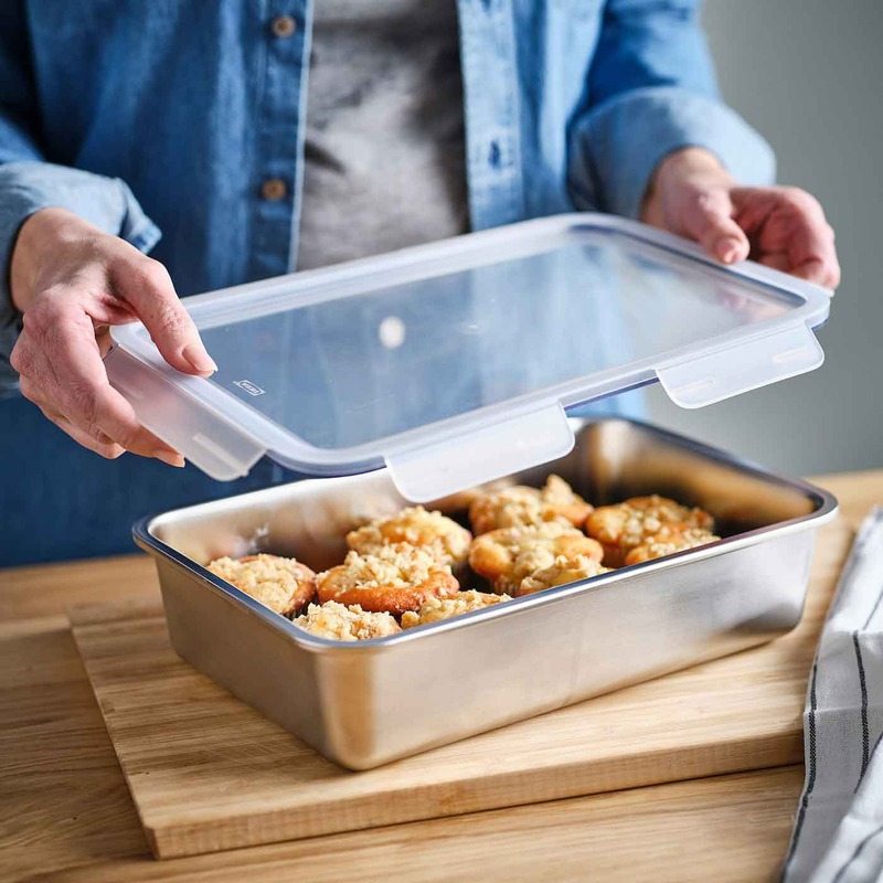 ظرف نگهدارنده غذا استیل ایکیا مدل +IKEA 365 حجم 3 لیتر 